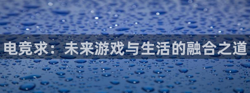 威客电竞：电竞求：未来游戏与生活的融合之道